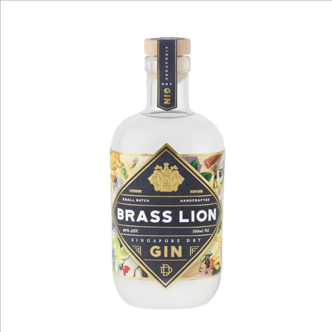 Brass Lion Singapore Dry Gin, Singapore, ABV: 40%, 500ml