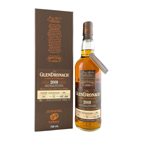 Glendronach 11 Years 2009 Single Cask no. 2039 Highland Scotch Single Malt Whisky, ABV: 59.3%, 700ml