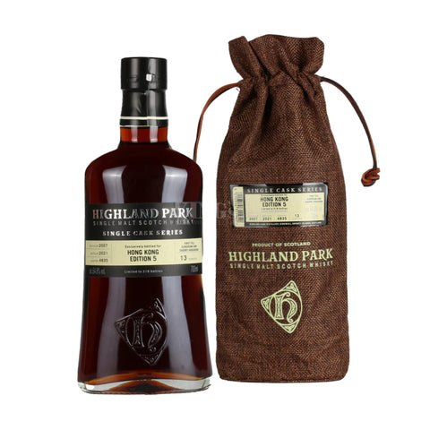 Highland Park Hong Kong Edition 5 13 Years 2007 Single Cask 4835 Orkney Island Scottish Single Malt Whisky, ABV: 64.8%, 700ml