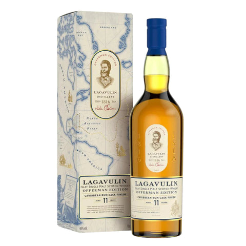 Lagavulin 11 Years Offerman Edition Caribbean Rum Cask Finish Islay Scotch Single Malt Whisky, ABV: 46%, 700ml