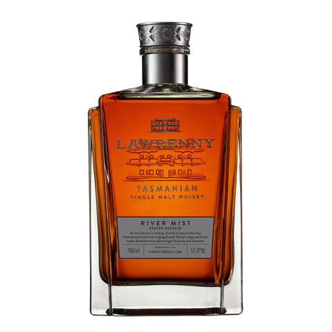 Lawrenny River Mist Peated Release Virgin French Oak Tasmania Australia Single Malt Whisky, ABV: 53.8%, 700ml