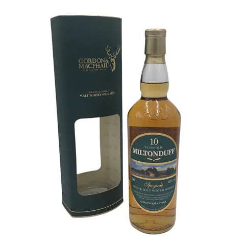 Miltonduff 10 Years G&M Distillery's Label Speyside Scotch Single Malt Whisky, ABV: 40%, 700ml