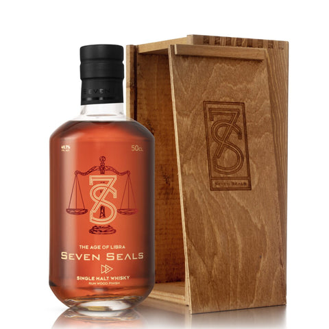 Seven Seals The Age of Libra 3 Years Rum Wood Finish Swiss Single Malt Whisky, ABV: 49.7%, 500ml. 