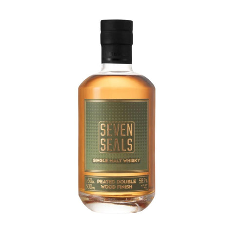 Seven Seals Peated Double Wood Finish (Cask Strength) Swiss Single Malt Whisky, ABV: 58.7%, 500ml