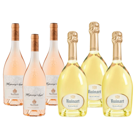 Ruinart Blanc De Blanc & Whispering Angel Rose Bundle