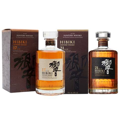 Suntory Hibiki 17 Years and 21 Years Japanes Blended Whisky, ABV: 43%, 700ml each