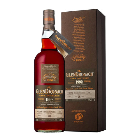 Glendronach 28 Years 1992 Single Cask No. 2145 Oloroso Sherry Puncheon Cask Highland Scotch Single Malt Whisky, ABV: 57.8%, 700ml