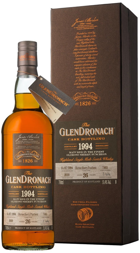 Glendronach - 26 Years 1994 Single Cask No. 7465